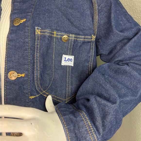 LEE 101 '70S WORKWEAR LOCO JACKET BLUE DENIM SIZE SMALL - Picture 9 of 13